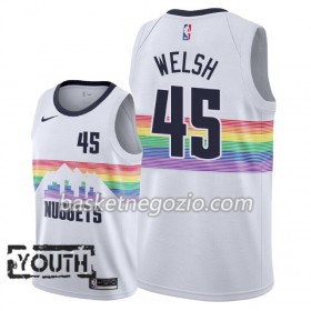 Canotte Bambino Denver Nuggets Thomas Welsh 45 2018-19 Nike City Edition Bianco Swingman